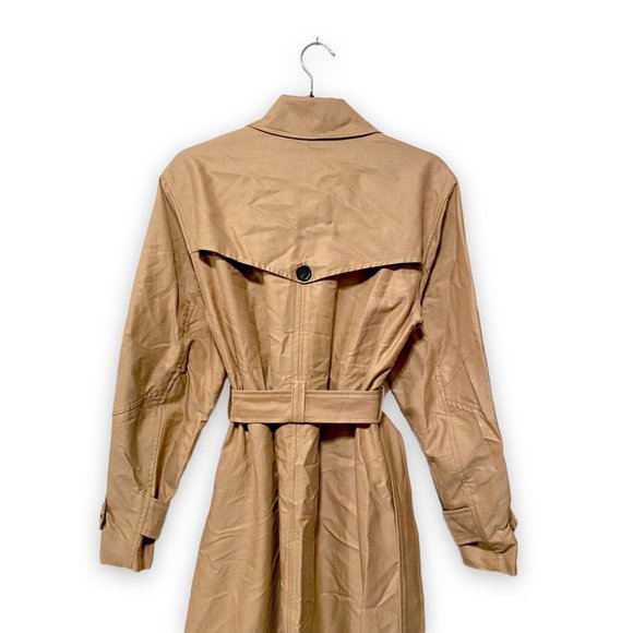 NWT A.L.C. Belted Trench Longline Coat in Camel Tan Size 2 - Picture 6 of 12